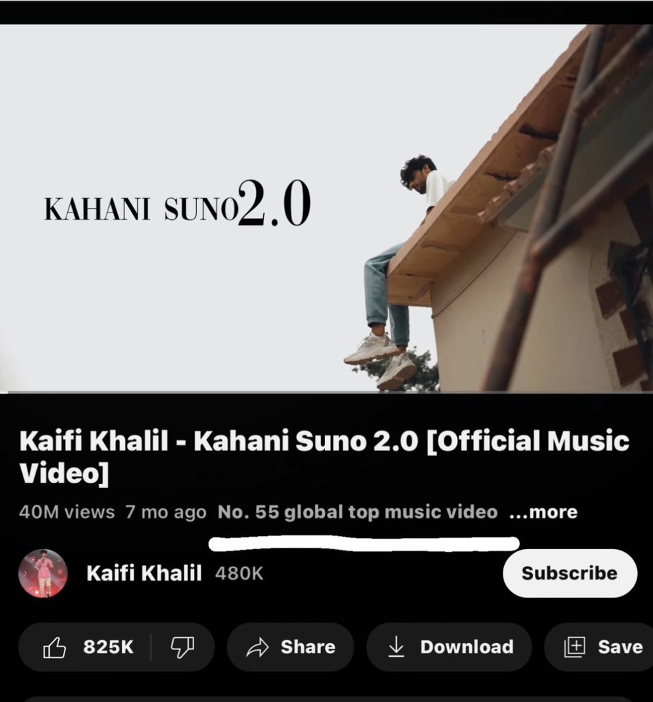 Kaifi Khalil - Kahani Suno 2.0 hits 40M views and rank No. 55 Global Top music video on YouTube 
#kahanisuno <a href="/kaifi_khalil/">Kaifi Khalil</a> #kaifikhalil