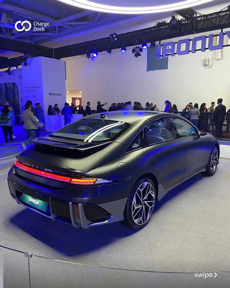 chargedockindia's tweet photo. Hyundai's Ioniq 6 has been showcased at the Auto Expo 2023, should they bring it to India?

#hyundai #ioniq6 #hyundaiioniq6 #hyundaiioniq6   #carnews #automotivenews #autoexpo2023 #aemotorshow2023  #autoexpoindia #chargedock https://t.co/mkjIledEyo