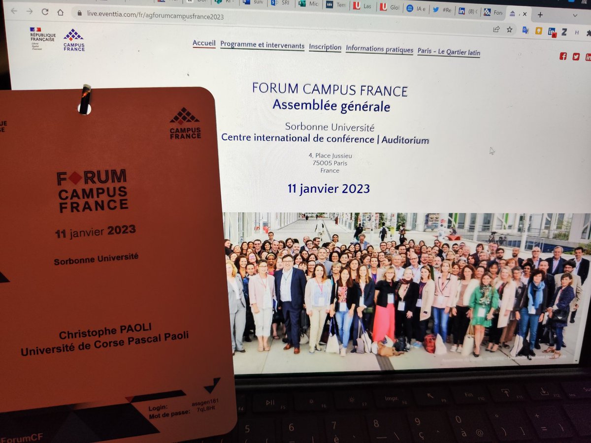 cpaoli's tweet photo. 🙏 Merci @CampusFrance pour l'invitation et l'organisation.
@UnivCorse présente pour échanger, contribuer à la stratégie d'attractivité internationale 🌍 de nos établissements 💪
https://t.co/2m4zuiTJxP https://t.co/tCAHtcHrau