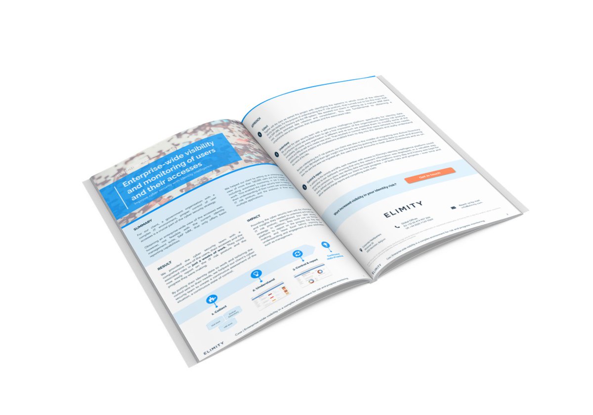 Our client, a governmental organization faced multiple identity challenges:

❌ Complex IT infrastructure; 160.000 employees and accesses; 
👉 Setting up enterprise-wide view and automated monitoring;
✅ Implementation: less than 2 weeks.

eu1.hubs.ly/H02sGd70