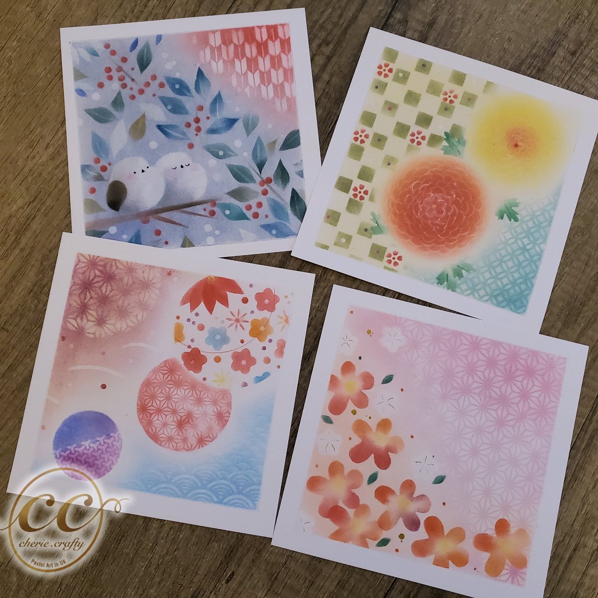 cheriecrafty's tweet photo. Traditional Japanese designs, or "Wagara", are traditional Japanese patterns. They are history designs, each with a specific meaning, originally created for decorating traditional garments.

Please DM for lesson details.

#japanpastel #nagomipastelart #和柄 #uk #pastelnagomiart https://t.co/9YzyioXzC4