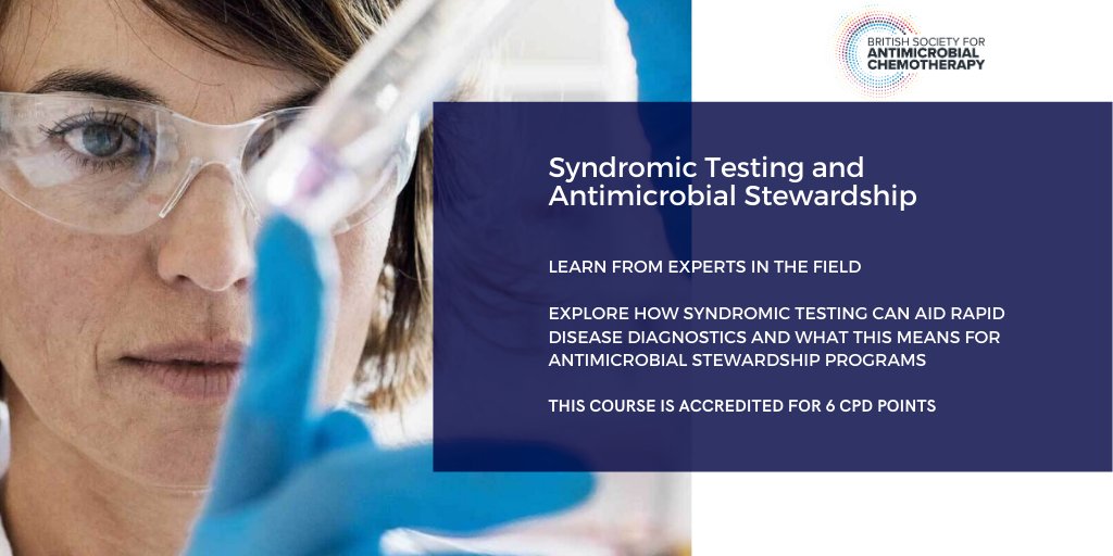 BSACandJAC's tweet photo. Calling all #HCPs interested in the use of syndromic testing in diagnostics! ๐ฌ Our accredited #BSACSyndromic course explores how #syndromictesting can be used in rapid diagnostics and #AMS programmes using real clinical scenarios! Sign up now ๐ https://t.co/lze2DXoE3E https://t.co/qblXAyHUmV