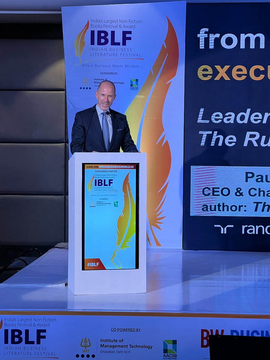 BWBusinessworld's tweet photo. "Vision should be summarised in one breath, and it must touch your heart and mind," says @Paul_DupuisRSTD, Chairman &amp; CEO, @randstadjapan at the 4th Edition of the Indian Business Literature Festival #IBLF #GurugramChapter

Join on: https://t.co/oVZcEoypJY

@anuragbatrayo https://t.co/67vC8U7hqS