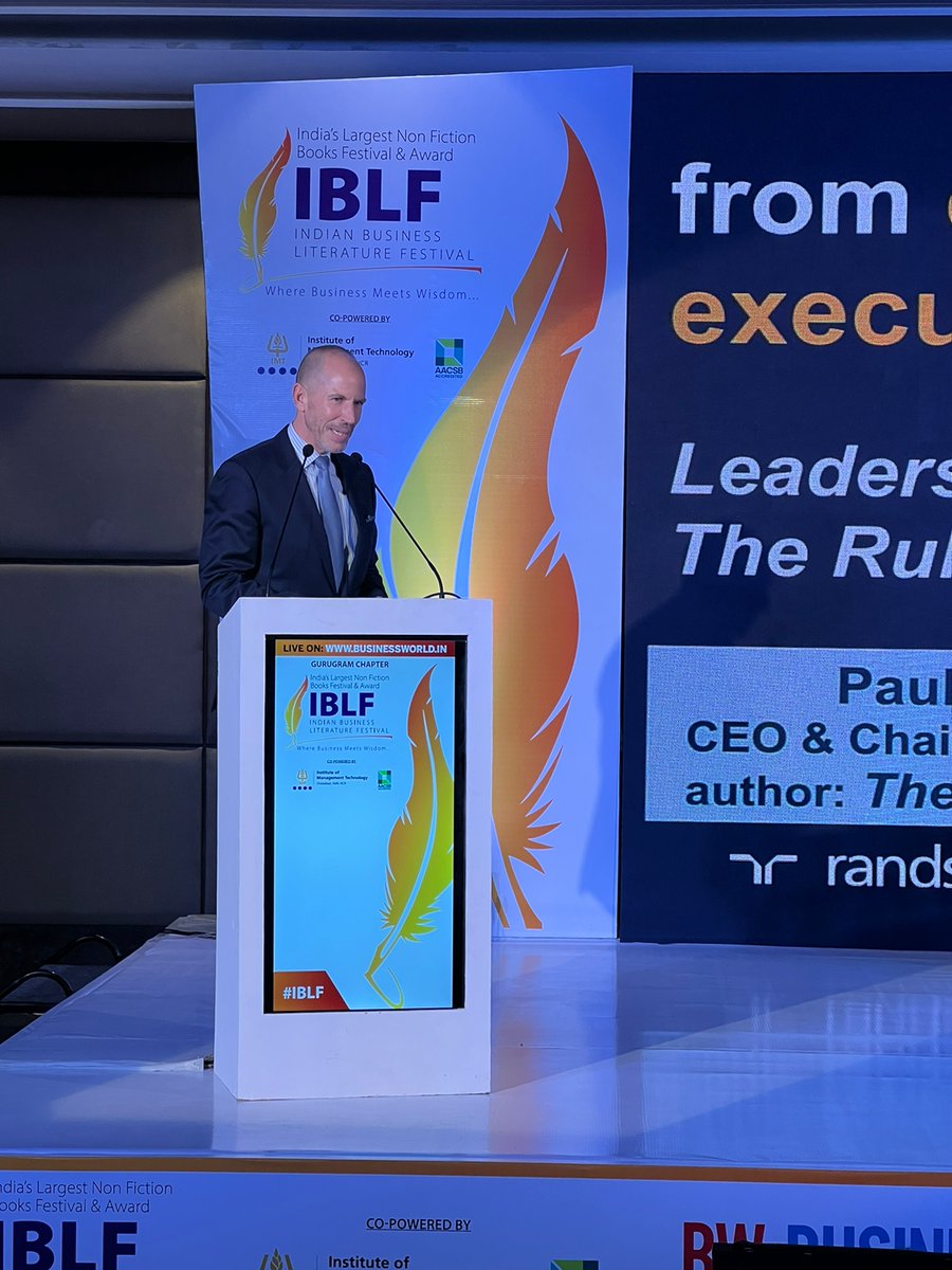 BWBusinessworld's tweet photo. "Vision should be summarised in one breath, and it must touch your heart and mind," says @Paul_DupuisRSTD, Chairman &amp; CEO, @randstadjapan at the 4th Edition of the Indian Business Literature Festival #IBLF #GurugramChapter

Join on: https://t.co/oVZcEoypJY

@anuragbatrayo https://t.co/67vC8U7hqS