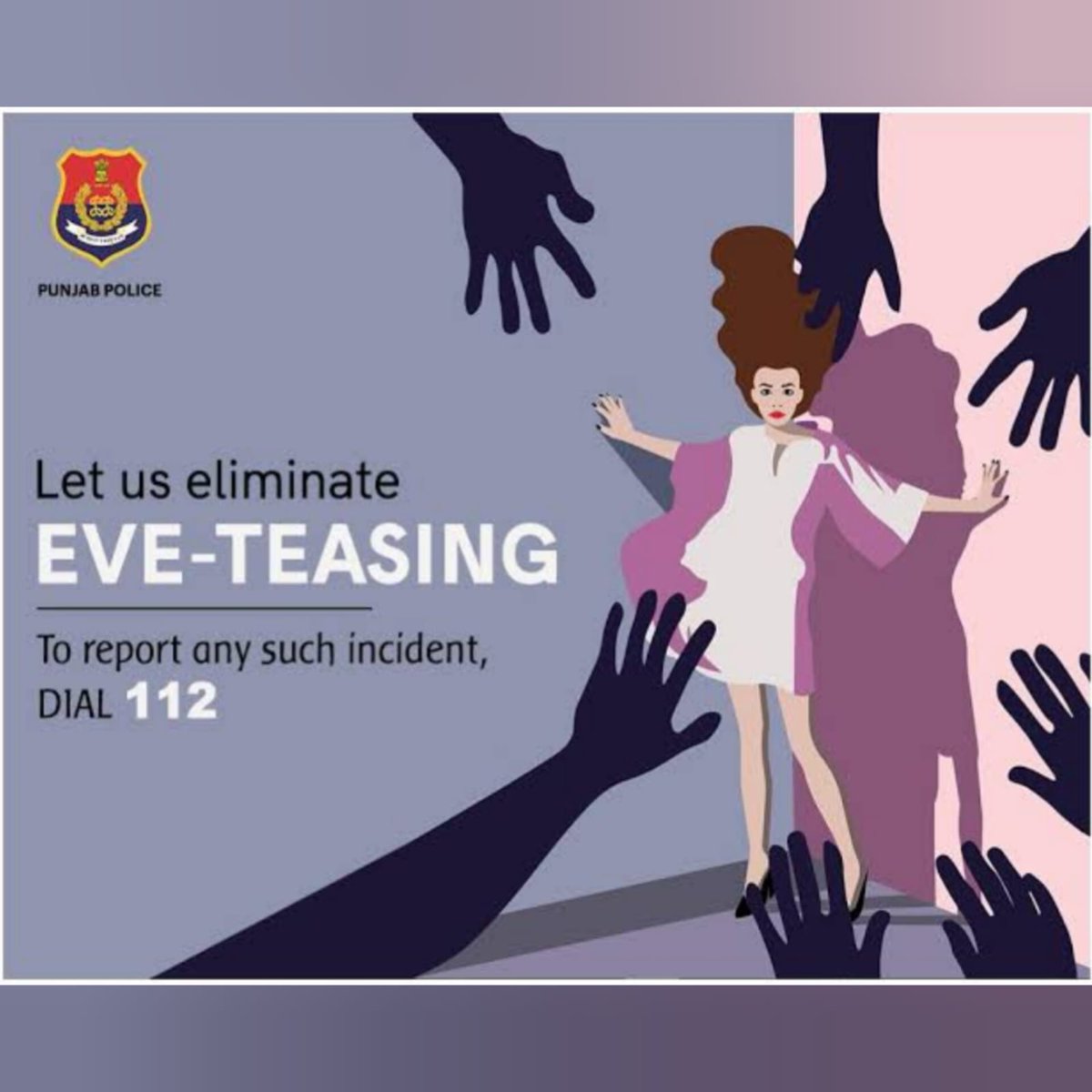 Don't underestimate 'Eve Teasing.'

Dial  112/181 helpline numbers-Report

#noviolenceagainstwomen
#stopeveteasing