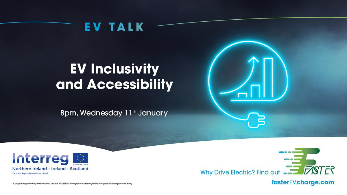 FasterEVCharge's tweet photo. Don't miss our first #EVTalk webinar for 2023 tonight at 8pm. @106Euan will discuss all things Inclusivity &amp; Accessibility with panellists @kate_tyrrell @osprey_ian @HITRANS_RTP @UrbanForesight @HeatherKDugs @ELCouncil and Motability Operations. Register https://t.co/lazmnfDpqg https://t.co/RtAFzZ1EdC