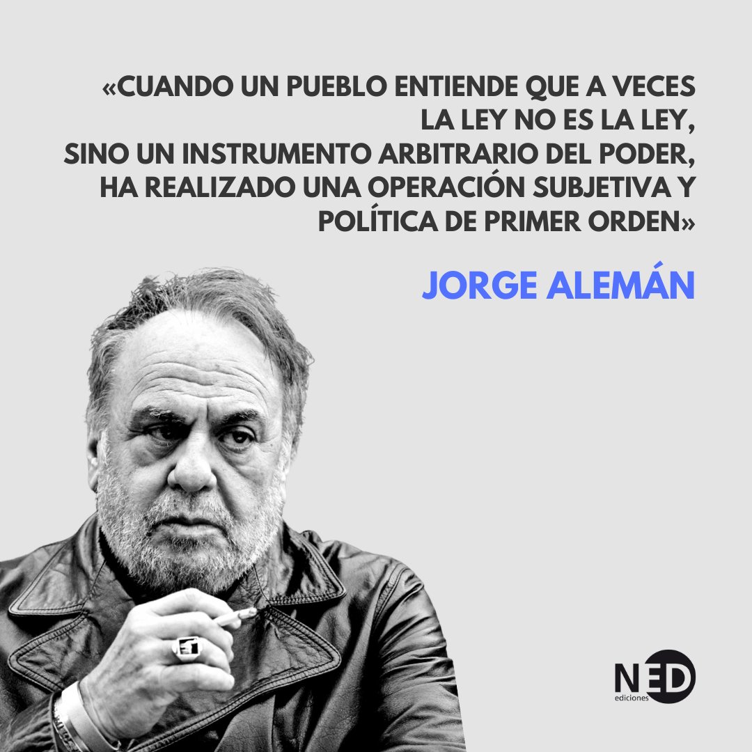 ned_ed's tweet photo. @JorgeAleman1951 y su Breviario político de psicoanálisis saliendo del horno el 15 de enero ⚡️
Aquí una cita del nuevo libro. ¿Tú qué piensas?
#LibrosRecomendados #Politica #poder #nedediciones https://t.co/I53yuQr9DR