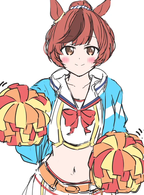 棒立ちすぎたのでぴゃっと色付けておしまいのチアネイチャ 