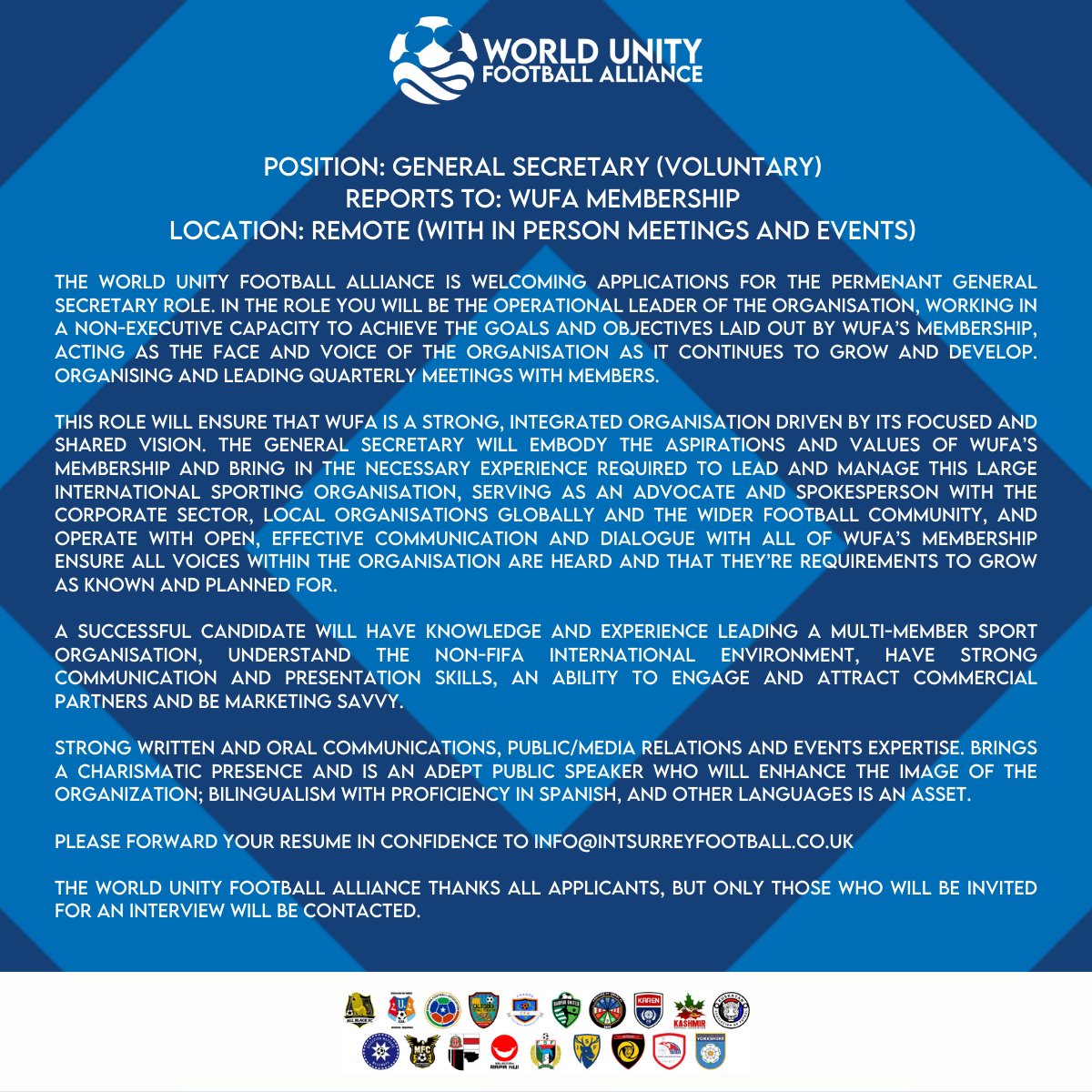 World Unity Football Alliance tweet media