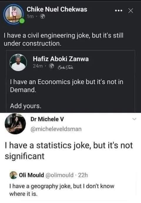 arel1921's tweet photo. I have a chemical engineering joke, but it's unreactive. https://t.co/PX7uaFnLAF
