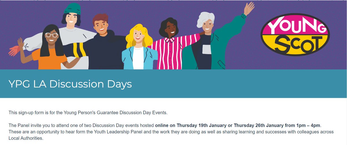 YoungScot's tweet photo. 📢 Do you work with young people in your local authority? 

The young volunteers from the #YPGuarantee Panel invite you to a discussion on how young people are supported within local authorities to gain skills, experience &amp; employment through services! 👇

https://t.co/vTrlDk9SB7 https://t.co/ZUitEoNubv
