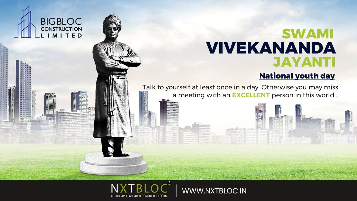 BigblocLtd's tweet photo. Talk to yourself at least once a day. Otherwise, you may miss a meeting with an #EXCELLENT person in this world.
- #Swami Vivekananda
.
#vivekanandajayanti #vivekananda #swamivivekananda #swamivivekanandajayanti #youthday #nxtbloc #aacblock #NationalYouthDay #NationalYouthDay2023 https://t.co/WlhFCVRsIF