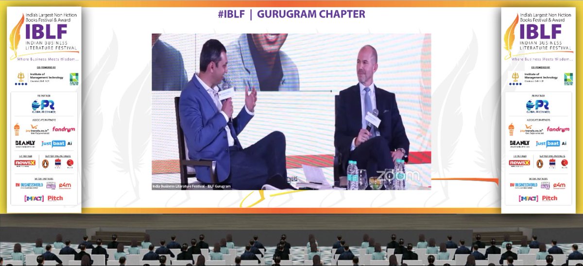 BWBusinessworld's tweet photo. Live: @Paul_DupuisRSTD, Chairman &amp; CEO, @randstadjapan discussing his book "The Rule of 5" with @puneetck, President, AWS India and South Asia, @awscloud at 4th Edition of the Indian Business Literature Festival #IBLF #GurugramChapter

Join on: https://t.co/oVZcEoypJY https://t.co/izWGsaOUbO