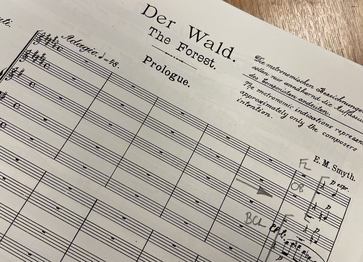 JKAConductor's tweet photo. First full recording day on Smyth’s penultimate opera, ‘Der Wald’ with the @BBCSO @BBCSingers @resonusclassics and *fantastic* cast of @natalyaromaniw @cbjmezzo @robmuz @baritoneaus #AndrewShore #MatthewBrook; a dark fairytale of lust, jealousy and enchantment. https://t.co/LWIahz5Wfo