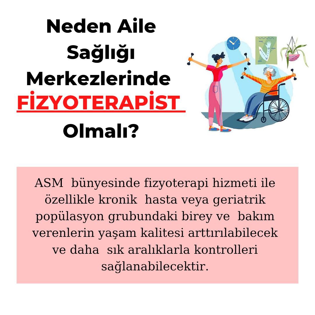 Ayse28375071's tweet photo. @drtasdogan @ftrogrencileri @iugfokulubu Avrupa ülkelerindeki ülkemizde de ASMlere fizyoterapist istihdamı sağlanmalıdır. Aile hekimi tarafından ihtiyaç görüldüğü anda hastalar asm bünyesindeki FİZYOTERAPİSTe yönlendirilebilir. Bu durum hastaneye yatışı azaltır.
Fizyoterapistler SağlıkBakanlığına @suayipbirinci https://t.co/4tjjWji8Tb
