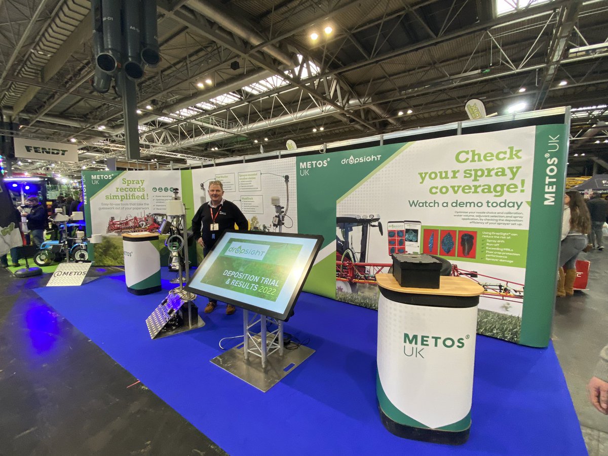 MetosUk's tweet photo. We’re back at @lammashow for Day 2. Visit us on Hall 9 to see how DROPSIGHT can help you easily check your spray coverage and optimise spray applications. #Agtech #precisionagriculture #LAMMA23 https://t.co/X70rZuIX1Z