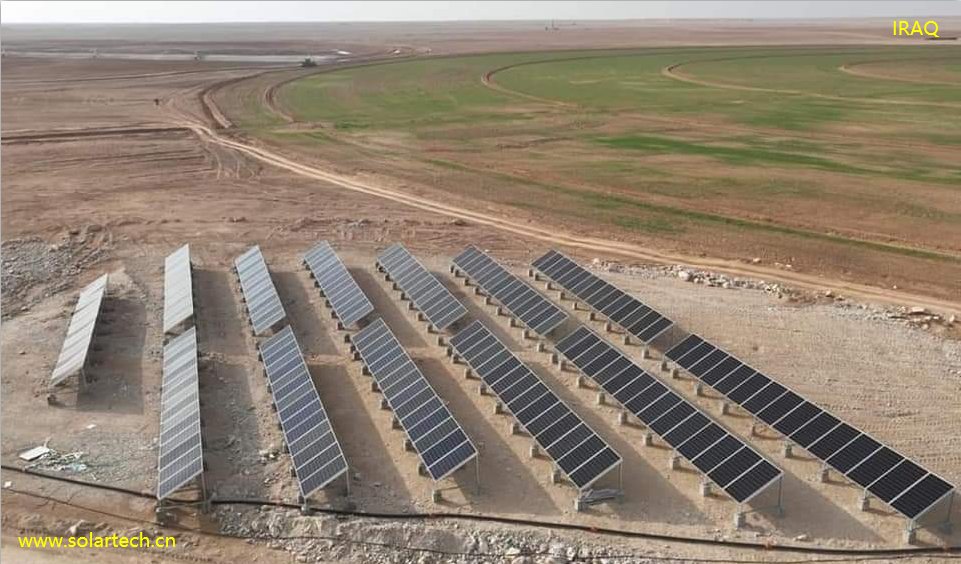 Chinasolartech's tweet photo. The first Solartech solar powered water pump system project in 2023 was finished installation in Iraq for center pivot irrigation farm.
#centerpivotirrigation #solarwaterpump #Iraq #solartech https://t.co/tgC1XUICd5