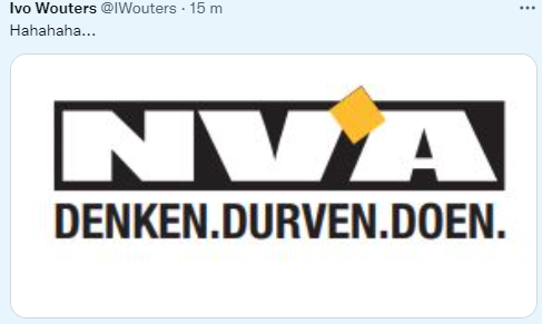 v_geuzen's tweet photo. nu is #nva de grap van de dag geworden in #antwerpen nu ze totaal onbekwaam lijken om de veiligheid van de burgers te beschermen in #cocainecity ... NVA Niets Van Aantrekken, de anderen moeten het maar oplossen en dan sturen we Bartje naar @vrtnws die praat er ons wel weer uit https://t.co/JvMxRINbsF