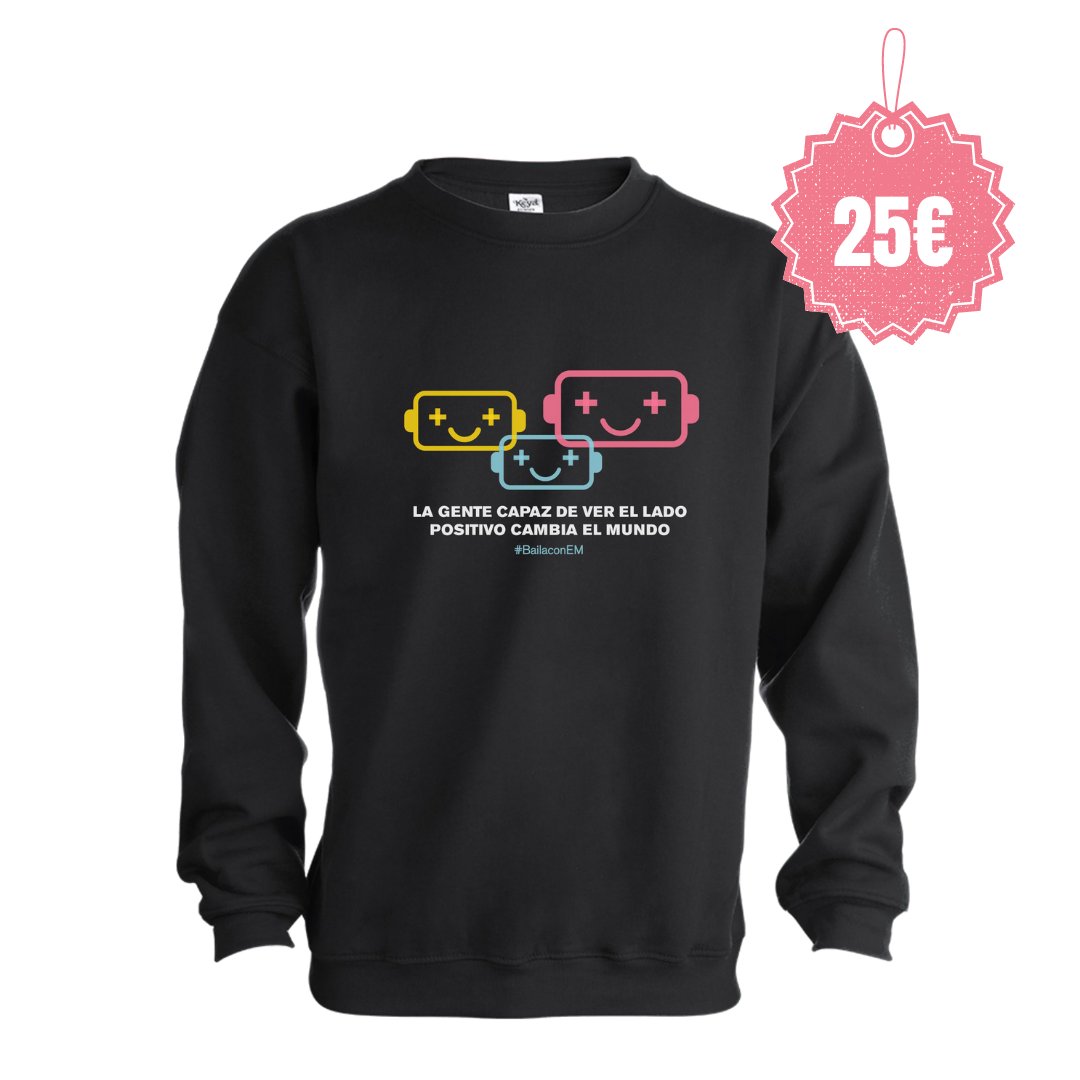 BailaconEM's tweet image. Os presentamos las nuevas camisetas y sudaderas de Baila con EM 🥰.

"La gente capaz de ver el lado positivo cambia el mundo" es la frase elegida para esta línea de ropa. 

¡Entra ya en bailaconem.com y pide la tuya! 💙

#esclerosismúltiple #proyectosolidario
