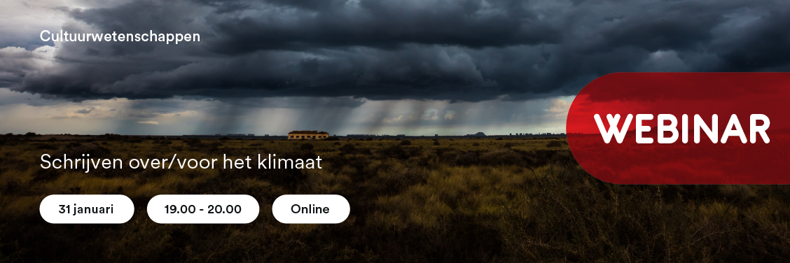 Dinsdag 31 januari gaat onze <a href="/VHMarjolein/">Marjolein van Herten</a> het in een webinar hebben over schrijven over/voor het klimaat. Hoe verhouden (Nederlandstalige) schrijvers zich tot de klimaatcrisis in hun werk? Meld je nu aan! tinyurl.com/klimaatschrijv…