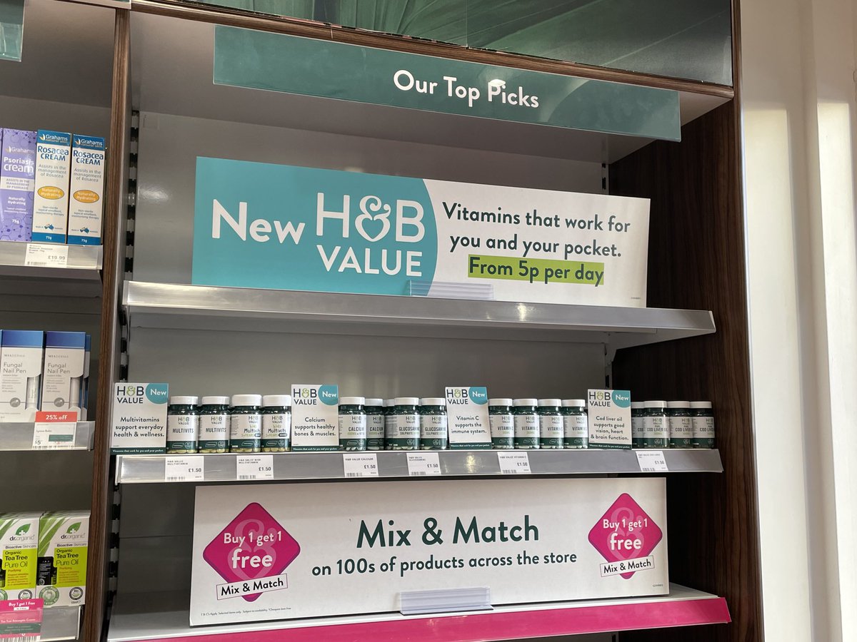 LJretail's tweet photo. Clear, simple value on health at Holland &amp; Barrett https://t.co/6MaSHpi5Ao