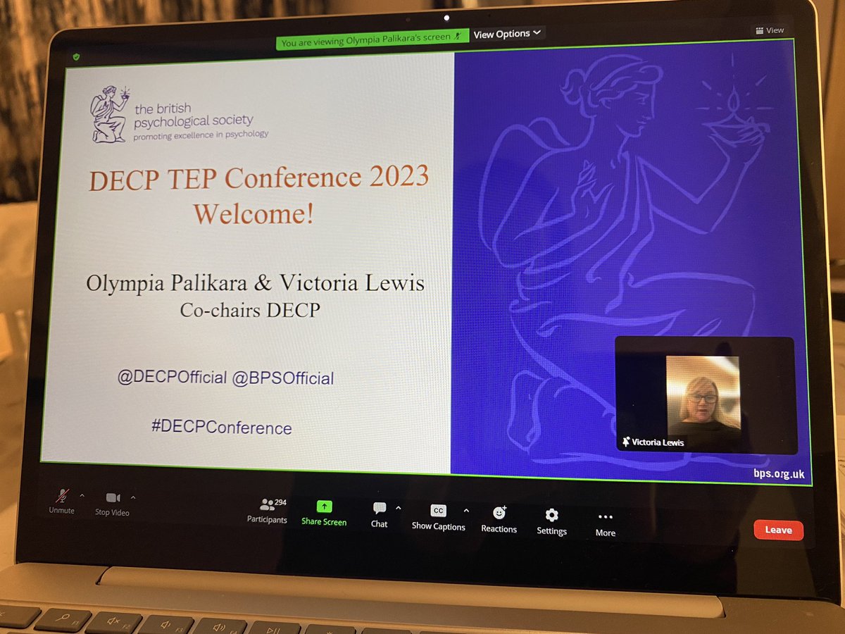 A very warm welcome to open the conference from the DECP Co-chairs <a href="/OlympiaPalikara/">Olympia Palikara</a> and <a href="/VictoriaLewisEP/">Dr Victoria Lewis</a> 

#DECPConference <a href="/BPSOfficial/">British Psychological Society</a>