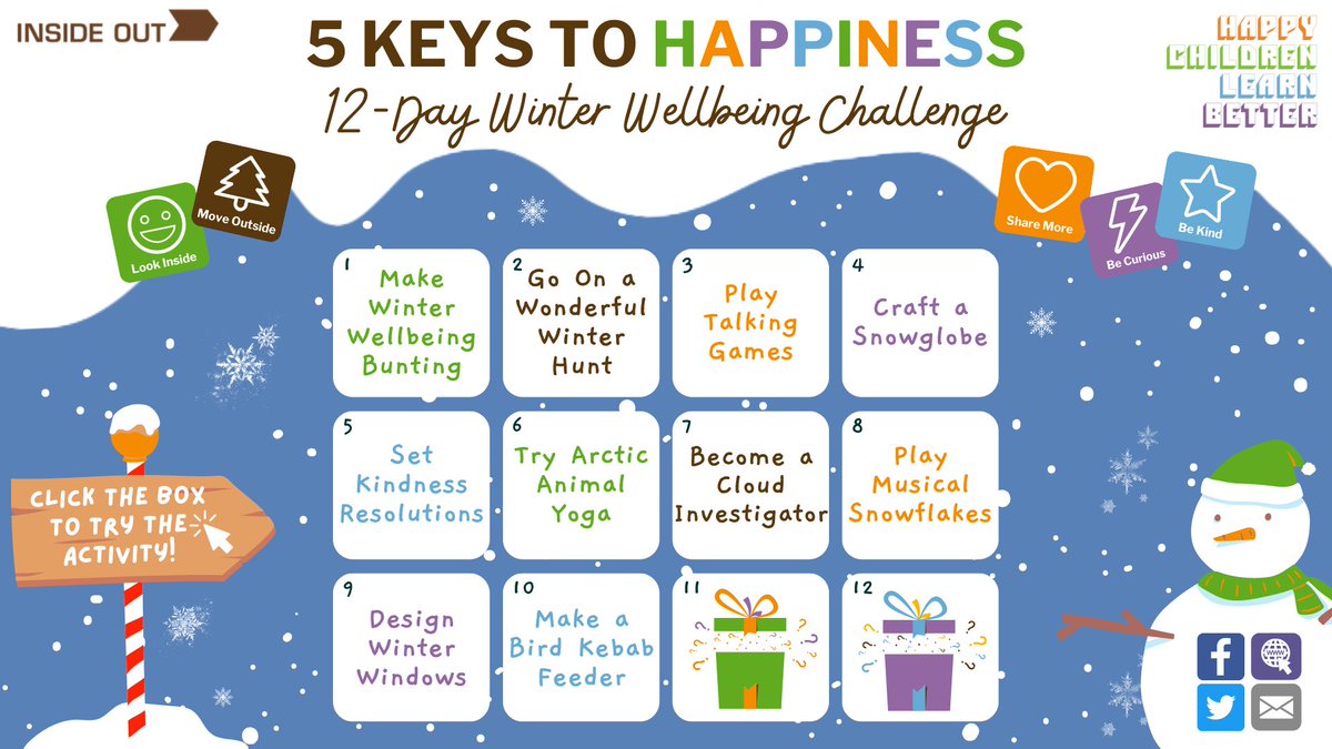 TheInsideOut_'s tweet image. Our #WellbeingGuide is designed to be used year-round, so if your children/pupils didn’t participate in our #WinterWellbeingChallenge, don’t worry! You can still access the Guide &amp;amp; all the activities on our website to enjoy anytime, anywhere! Find it at: theinsideout.org.uk/dip-in