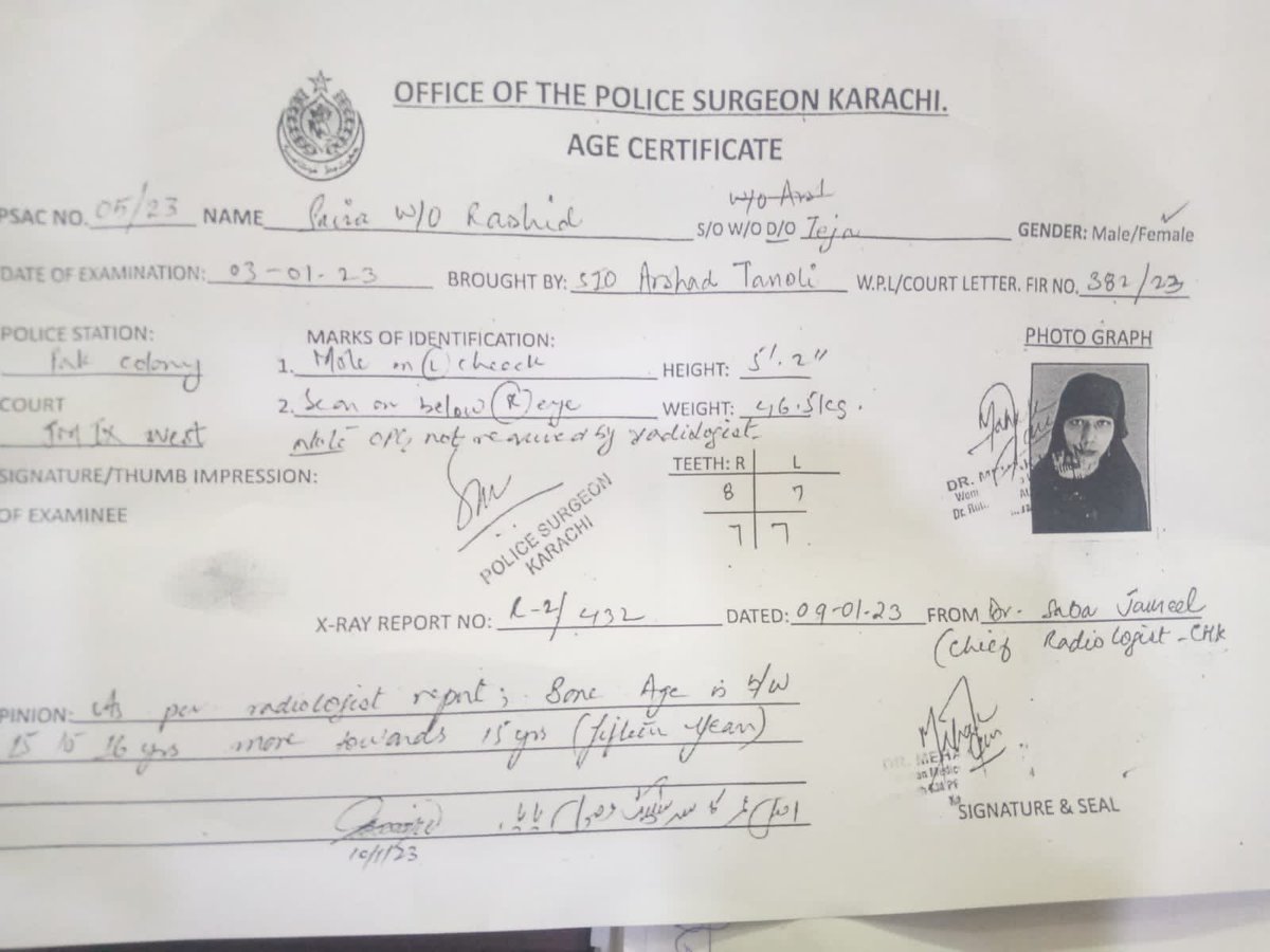 Therisenews_'s tweet photo. Urmila Mehshwari’s age is established as 15 years old according to the medical report.
The family hoped that a girl would be returned to them.
She was abducted from Karachi on December 19, 2022. https://t.co/WeEbCggP2o