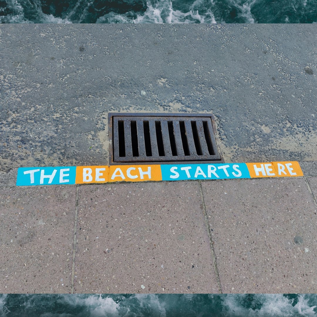 With all this wet weather remember #OnlyRainDownTheDrain 🌧️

Surface water drains lead to the sea! Wind or rain can wash litter and nasty things down drains into the ocean 🌊

Please #BinYourButt and #TakeYourRubbishHome to avoid it ending up in the sea 🚮