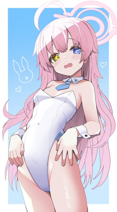 卯年なのでバニー衣装着てくれホシノ、。、の絵、、 