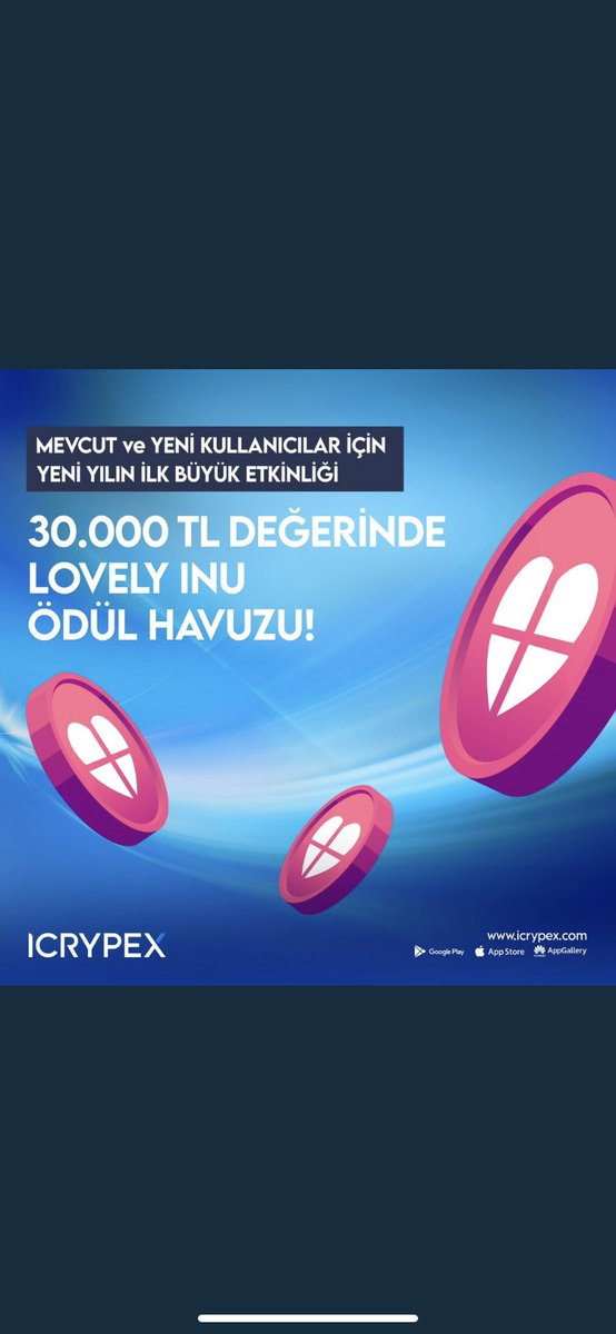 AdamKazanc's tweet photo. 🎁Yılın ilk büyük etkinliği başlamıştır. ICRYPEX tarafından düzenlenen, “30.000 TL Değerinde Lovely Inu Ödül Havuzu” kampanyası 12 Ocak 2023 tarihi itibarıyla sonlanacaktır. Kampanyaya katılım sağlamak ve tüm kampanya detaylarına ulaşmak için 👇#icrypex 

https://t.co/SrDcBk9v3v https://t.co/rsGmzKngsL