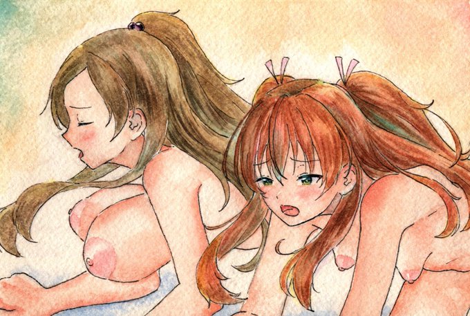 響と奏のイラストです 