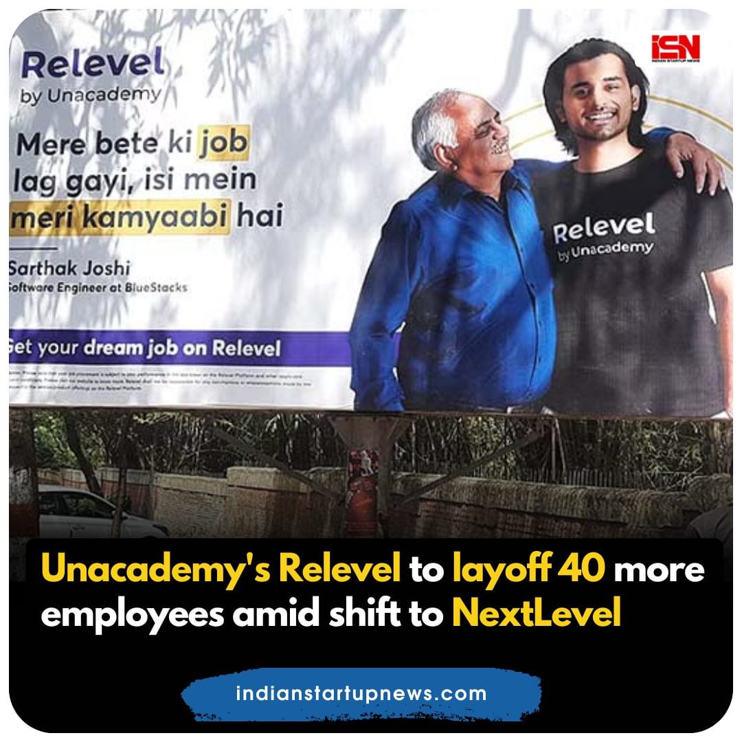 indstartupnews's tweet photo. Unacademy-owned Relevel will #layoff another 40 employees, or roughly 20% of its workforce, as the job guarantee programme vertical pivots from its core education business to test product app NextLevel, which was launched earlier in the day.
#Relevel #Unacademy #layoffs #startup https://t.co/2or4FGgQid