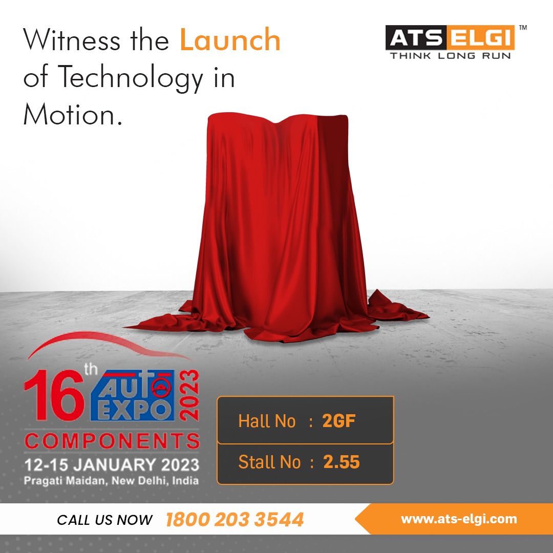 AtsElgiLtd's tweet photo. We cordially invite you to visit us at the 16th Auto Expo Components 2023 on the 12th of January to 15th of January. 

Find us at Hall 2GF Stall No 2.55.

#ATSELGI #GarageEquipment #Automobile #AutomobileWorkshop #TotalGarageEquipmentSolutions #60YearsLegacy https://t.co/wnsMhrwrLE