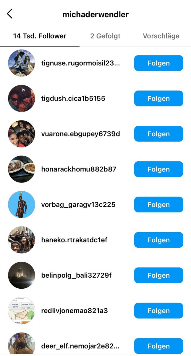 frauLoremIpsum's tweet photo. @PlatzwartJoerg @MichaderWendler Das sind alles ganz ganz langjährige treue Fans, die ihm da bei Insta folgen!!11!1! 💥 https://t.co/U54wLvu7aY