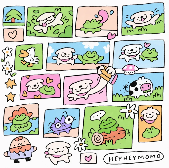 Adapting a slightly different style for my comics I hope that's ok. Momo an Forg are getting a bit of a makeover that allows more creative freedom for me. Thanks for listening to my Ted talk bye 