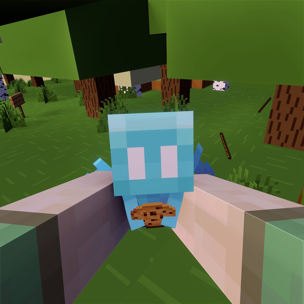holdingmcpets's tweet photo. Holding Allay holding a cookie in Minecraft (Day 8) #Minecraft #pets #allay #cookies https://t.co/5ylFa34KEf