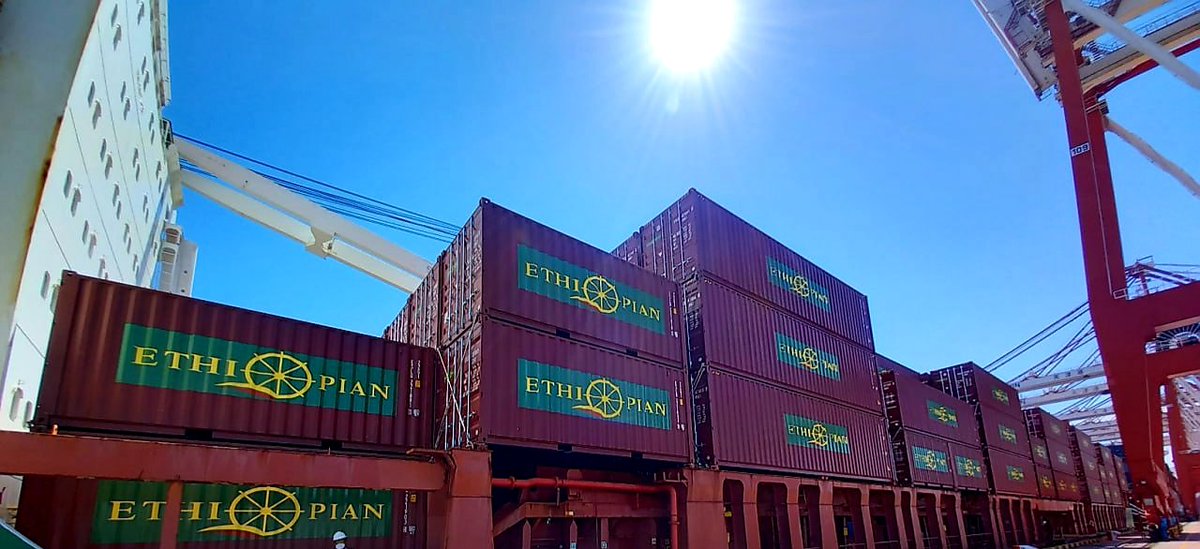 eslse_'s tweet photo. Our #ETHIOPIAN Containers move around the world representing our country and our national Flag carrier Shipping company #ESLSE. https://t.co/nqe9JvLbUp