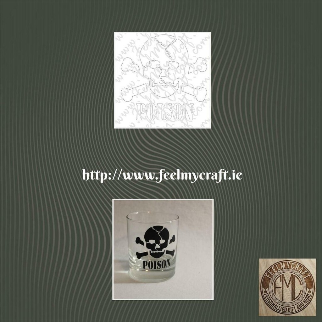 🐣. Offer Xtras! Poison Skull .dxf format. - LASER CNC Router, Water-jet Cut File - Vector Art - Clip Art - DXF svg skull shape for €3.67 #PlotterFile #cnc #DxfFile #RouterFile #LaserCutFile #RouterCncFile #Family #PlotterVinyl #SvgFile #CncFile