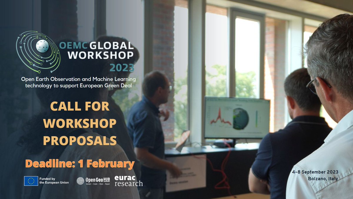 📢 Call for #workshops proposals: 
Have you developed a #dataproduct based on #EO to serve decision-making? 🌍🌐 

Then don't miss the chance to present it and interact with #users at the Open-Earth-Monitor Global Workshop!

📅 4-8 Sept, Bolzano 
Submit 👉 pretalx.earthmonitor.org/gw2023/