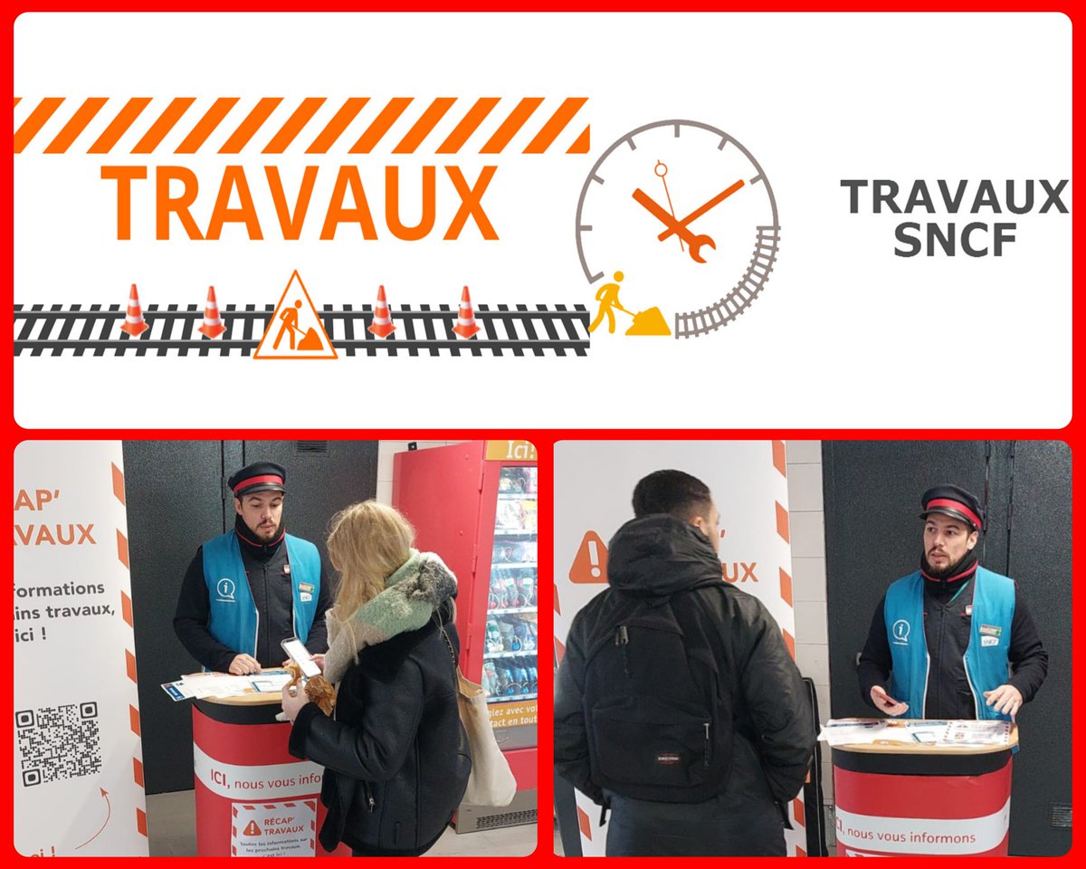 ⚠️🚫👷‍♂️ En gare de <a href="/villedeputeaux/">Ville de Puteaux</a>, les agents de <a href="/LaDef_pourvous/">La Defense à vos côtés</a> vous retrouvent afin de vous avertir de #TRAVAUX sur les <a href="/LIGNEL_sncf/">Ligne L</a> et <a href="/lignesNetU_SNCF/">Lignes N et U</a>, à partir de 22h10 en semaine.
➡️ transilien.com/fr/calendrier-…