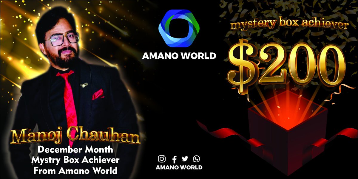 We congratulate our Mystery Box Achiever 💥

Amano World inspire people to become better.
🌐 amanoworld.com

#AmanoWorld #networkmarketingsuccess #multilevelmarketing #mlmsuccess #metaverse #NFT #NFTGaming #Play2Earn #cryptotrading #forextrading #bitcoin #cryptonews