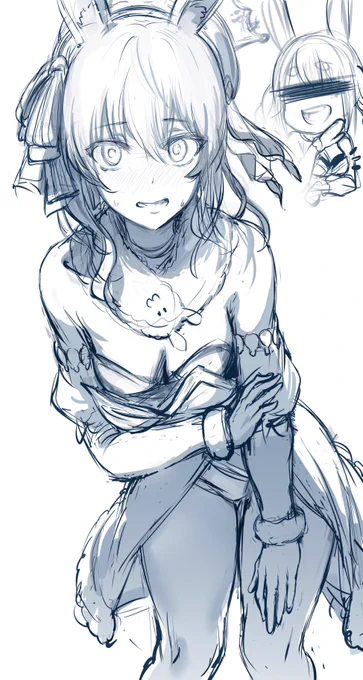 sketch
suisei on a pekora costume 
