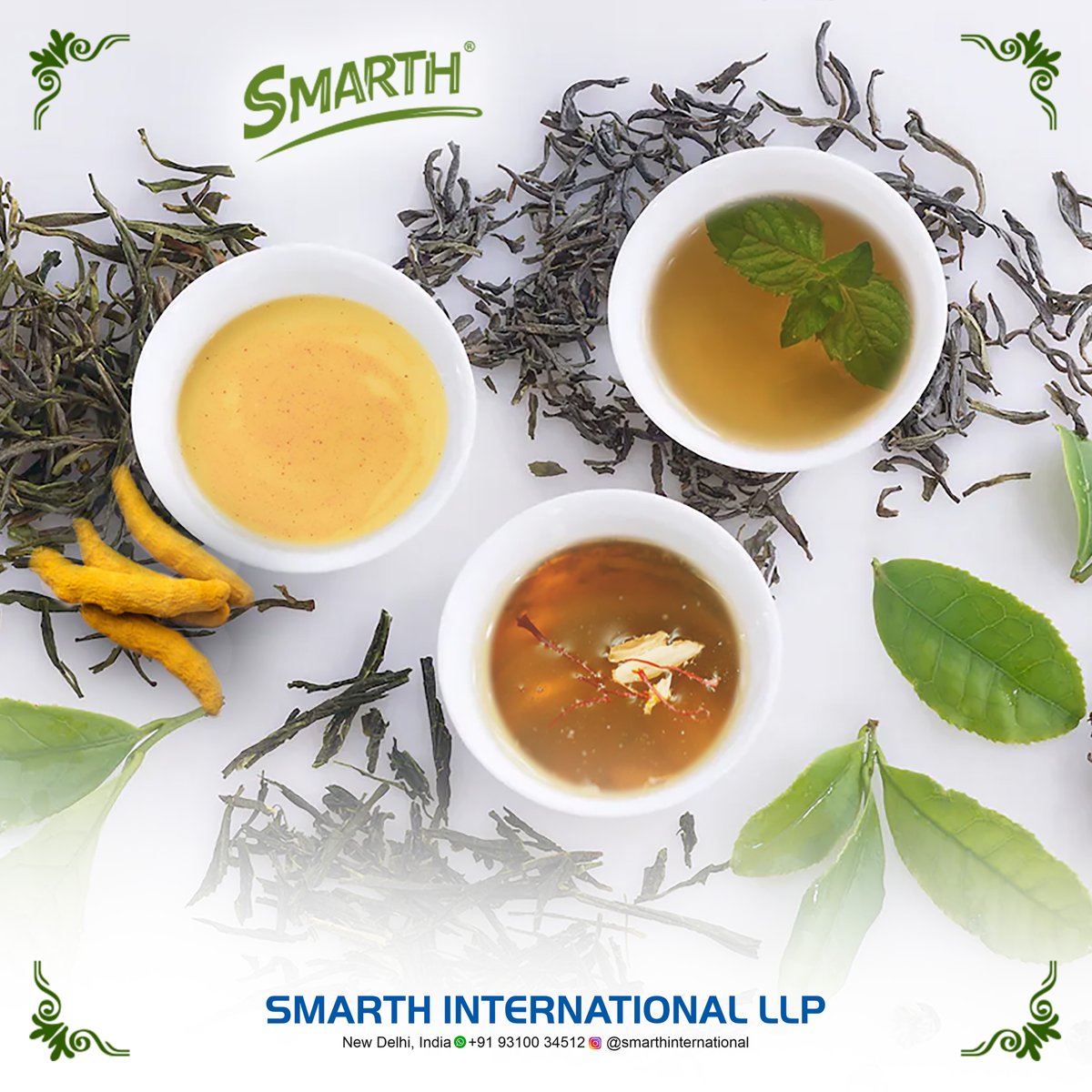 Internat1Smarth's tweet photo. Welcome to Smarth Wellness Teas. Enjoy the flavors of Kashmiri Kawa, Moroccan Mint and Turmeric Spice. At Smarth International, we strongly believe that the world’s finest teas and blends should be an everyday luxury that celebrates elegance, tranquility and positive health. https://t.co/blmZCyvBAV