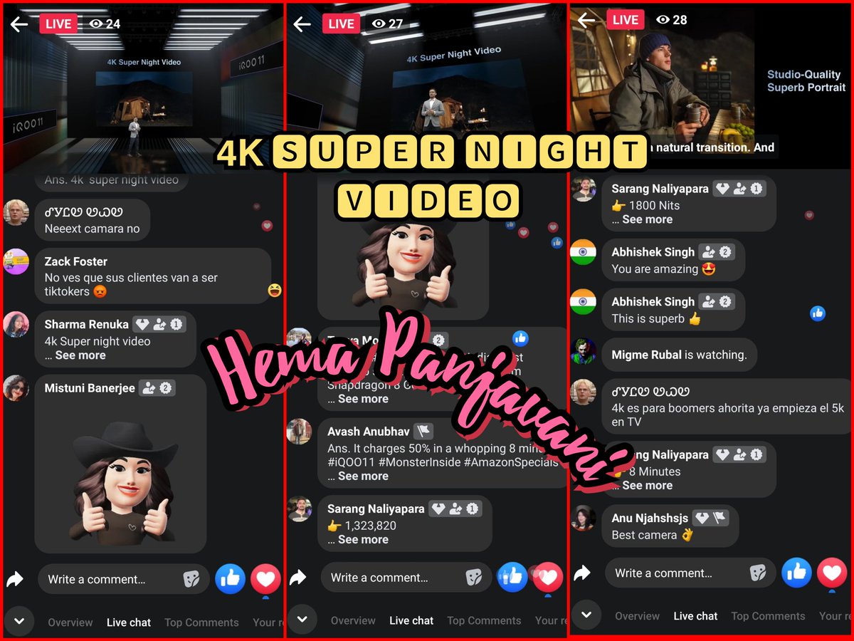 HemaPanjavani's tweet photo. @IqooInd 𝟰𝗞 🆂🆄🅿🅴🆁 🅽🅸🅶🅷🆃 🆅🅸🅳🅴🅾
#WorldsFastestSmartphone #iQOO115G #iQOO11Launch #MonsterInside #AmazonSpecials #iQOOMegaGiveaway
👉Following @IqooInd on TW & IG
👉RT & Replied The Correct Answer
👇Friends
@BirjuDamani @blessedkamal @Ramprasad43 https://t.co/5eYmv3WGQb