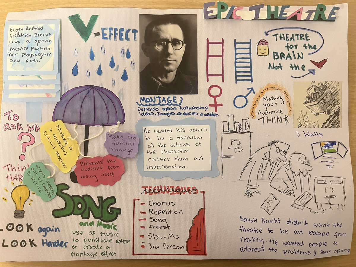 copleyacadarts's tweet photo. Some beautiful #brechtiantheatre homework handed in today from year 9. SO impressed with the creative approaches to our #unhomework project! Proud drama teacher right here ๐๐ปโโ๏ธ๐ญ@copleyacadarts @copleyacademy https://t.co/lfwfUXmVHD