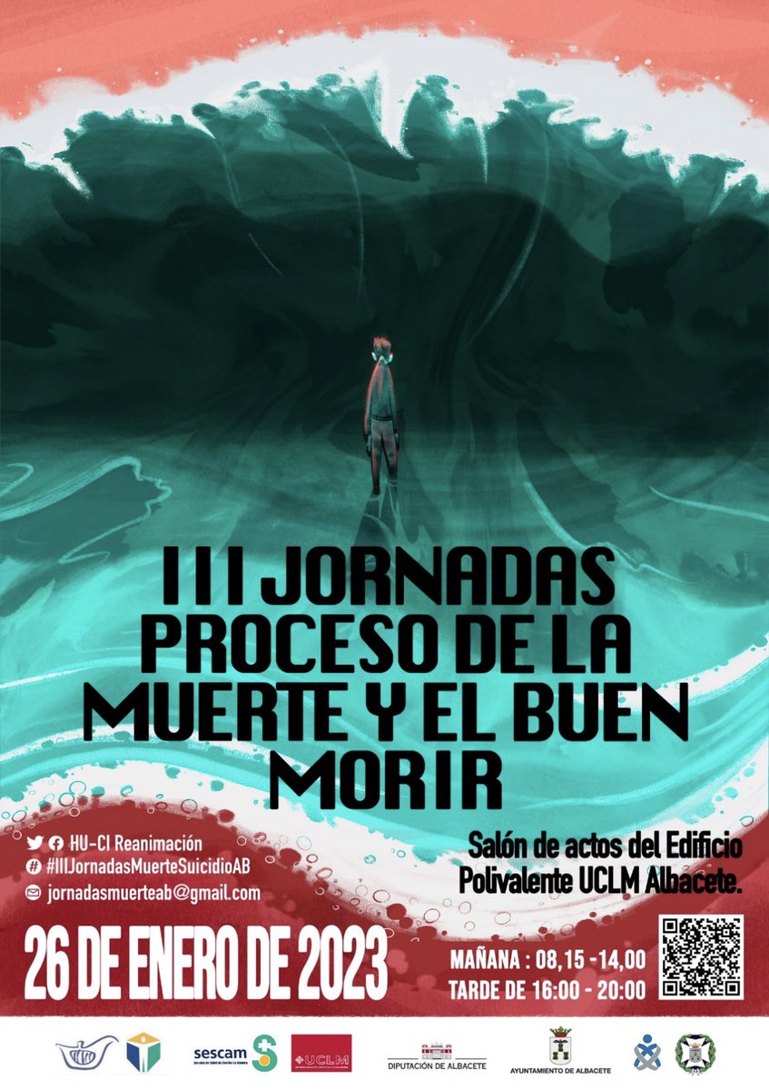 HuUniv's tweet photo. Confirmamos celebración de las III Jornadas día 26 enero, del Proceso de la Muerte y el Buen Morir serán en el Edificio Polivalente UCLM Albacete.#JornadasMuerteSuicidioAB https://t.co/5XZUxtIw4N