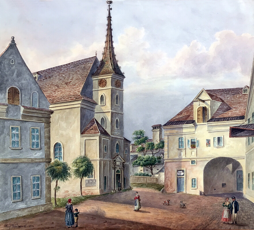 IMPvienna's tweet photo. 2/ Since the Middle Ages, the site of today’s @viennabiocenter was home to a hospital. Initially a leper facility, it later took in patients with other infectious diseases or mental disorders, & sick paupers. The hospital’s chapel St. Marcus gave its name to the area: #StMarx. https://t.co/FxvK2wIn1D