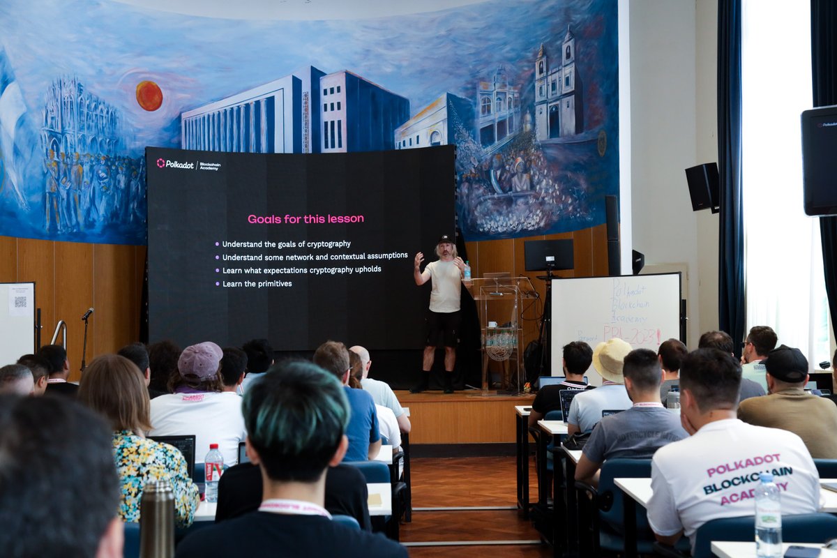 Polkadot's tweet photo. The Polkadot Blockchain Academy is in full swing! During the next four weeks, the University of Buenos Aires, @IALAB1, will host the second wave of Polkadot's flagship educational course to equip engineers with all the necessary knowledge for building a better web. https://t.co/9h1aWTadQr