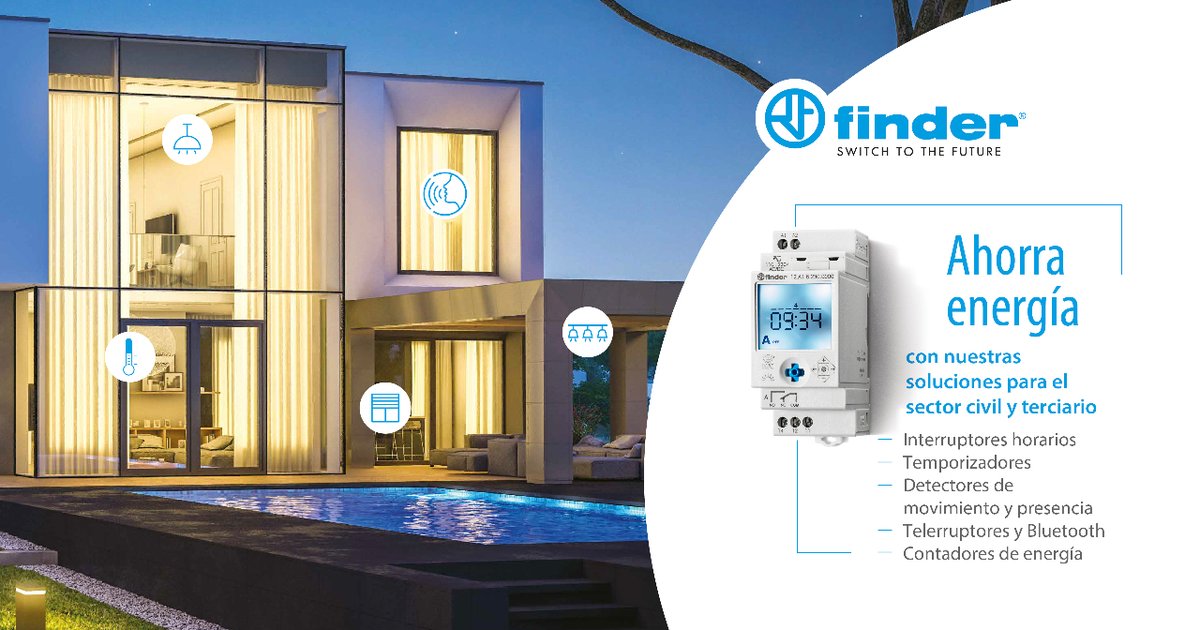 finderspain's tweet photo. 🏡🍃 Un #hogarsmart ahorra energía, aumenta el confort y la seguridad de las personas y reduce el impacto medioambiental.¿Conoces todas nuestras soluciones para el sector civil y terciario? ¡Entra en https://t.co/sk02YffOqD y descúbrelas!

#FinderES #Switchtothefuture https://t.co/1QVjq2axFz